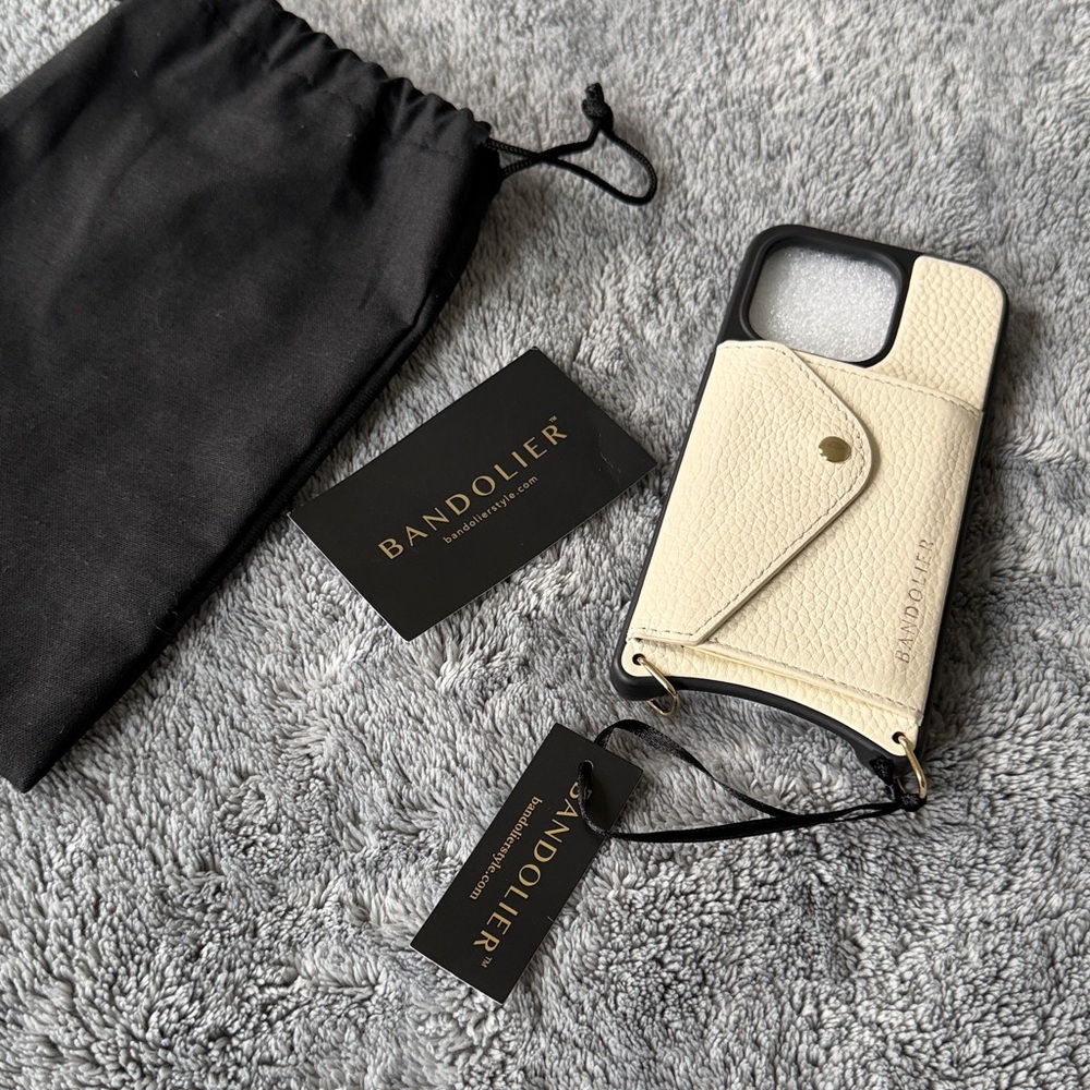 Bandolier Hailey Ivory/Gold iPhone 14 Pro case